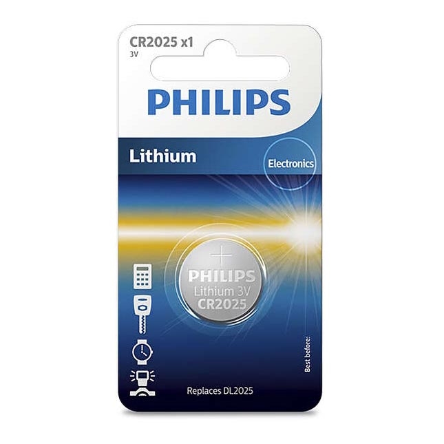 Philips CR2025/01B - Lithiumbatteri CR2025 MINICELLS 3V 165mAh