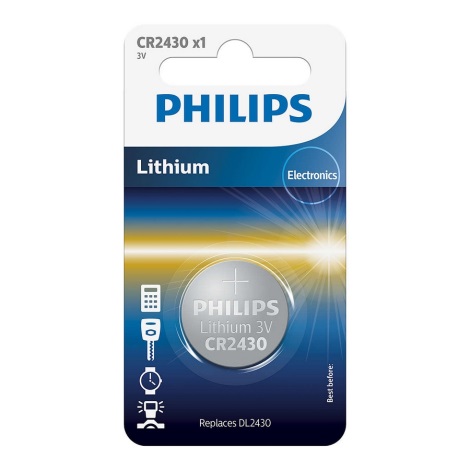 Philips CR2430/00B - Lithium knapcelle CR2430 MINICELLS 3V 300mAh