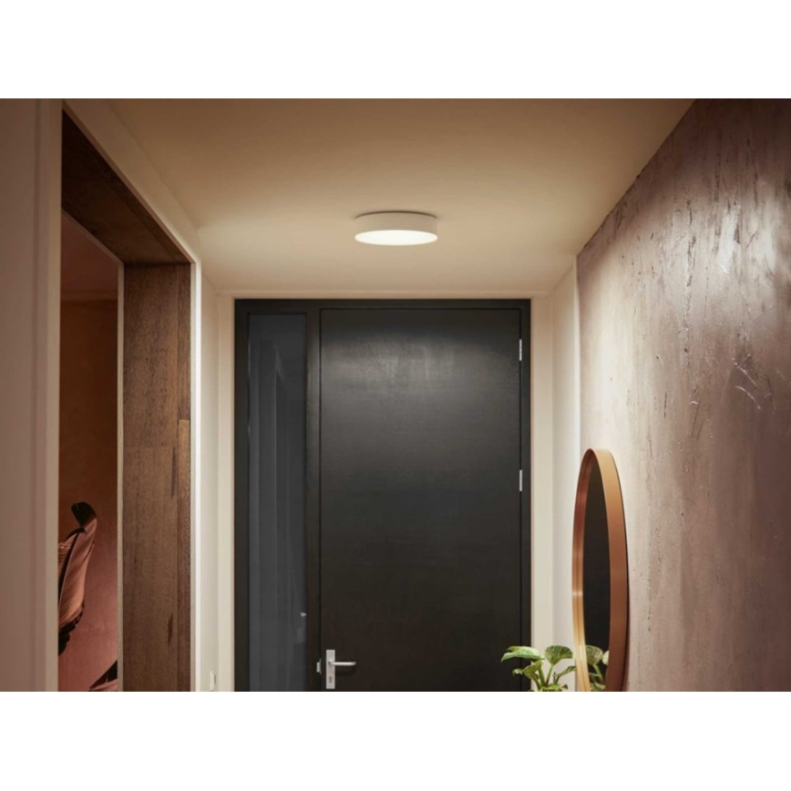 Philips - Hue dæmpbar LED-loftlampe 9,6 W/230 V 2200–6500 K Ø 261 mm hvid + fjernbetjening