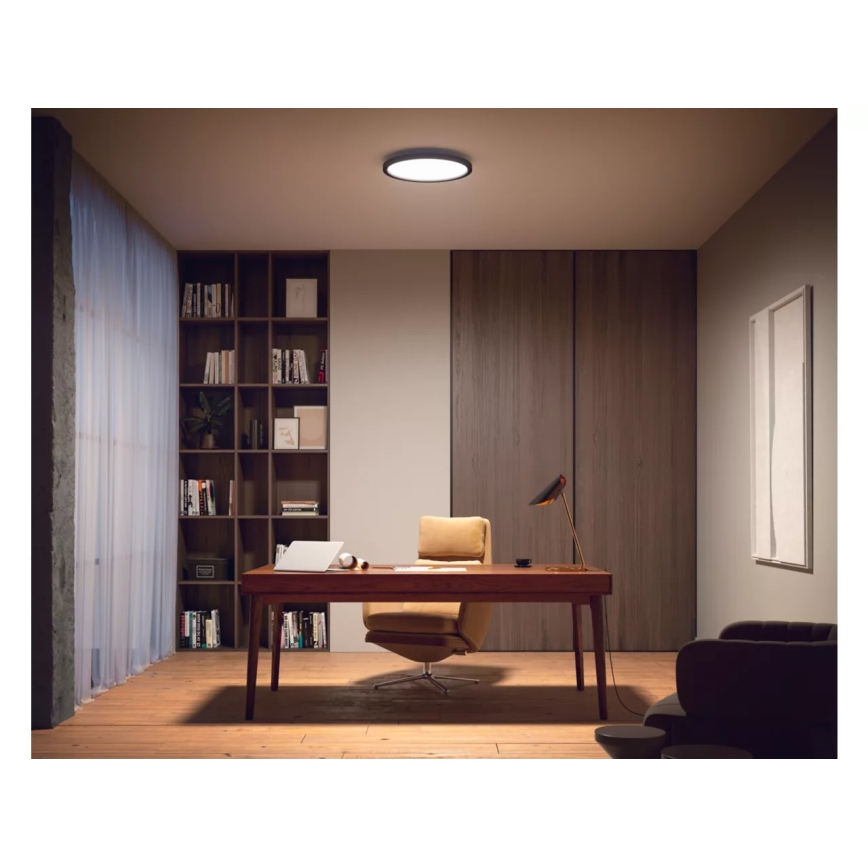 Philips - LED-dæmpbar loftlampe Hue AURELLE LED/21W/230V 2200-6500K Ø 39,5 cm sort
