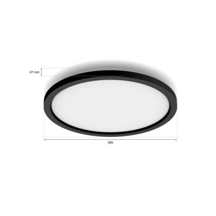 Philips - LED-dæmpbar loftlampe Hue AURELLE LED/21W/230V 2200-6500K Ø 39,5 cm sort