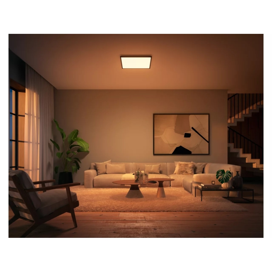 Philips - Hue AURELLE LED dæmpbart loftarmatur 39W/230V 2200-6500K 60x60 cm sort