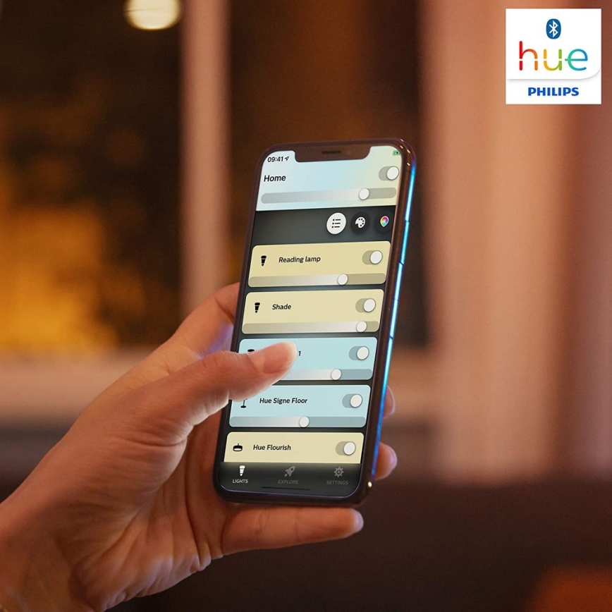 Philips - Dæmpbar Hue LED-loftlampe LED/48W/230V 2200-6500K Ø 551 mm sort + fjernbetjening