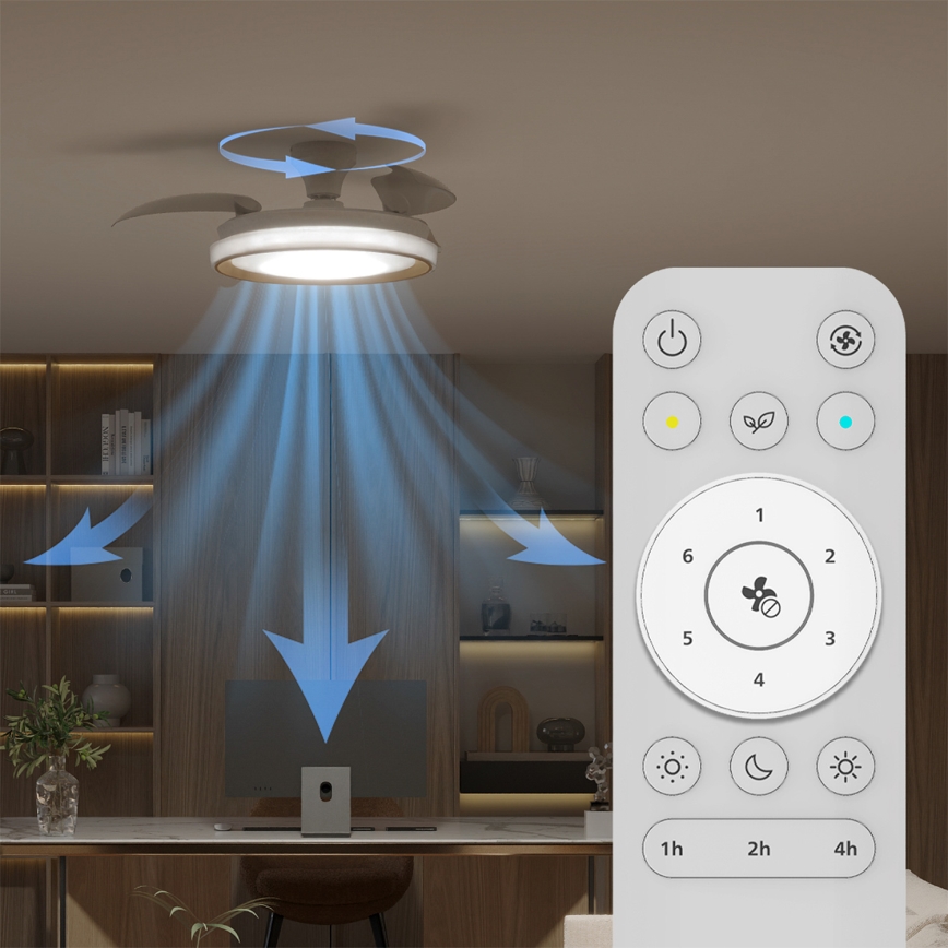 Philips - LED dæmpbar loftlampe med ventilator BLISS LED/35W/230V guld + fjernbetjening