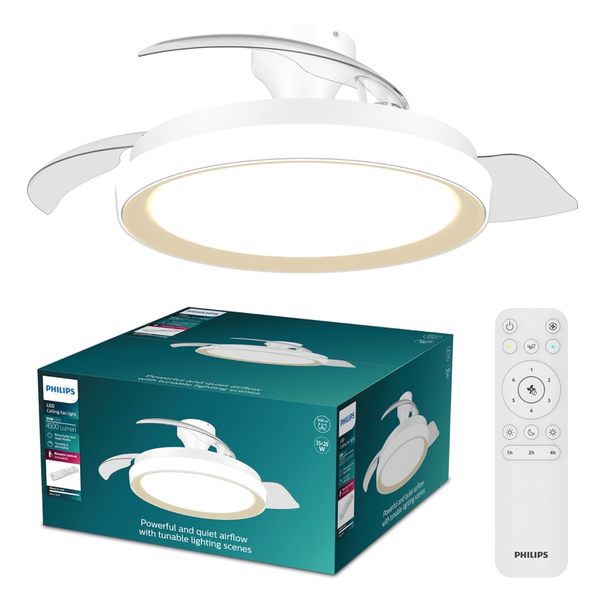 Philips - LED dæmpbar loftlampe med ventilator BLISS LED/35W/230V guld + fjernbetjening