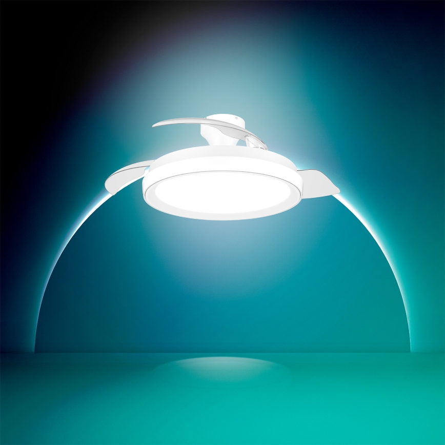 Philips - Dæmpbar LED-loftlampe med ventilator BLISS LED/35W/230V hvid + fjernbetjening