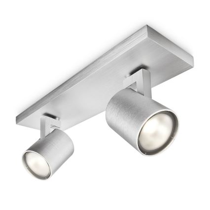 Philips - Dæmpbar LED RGBW-spot RUNNER 2xGU10/6,5W/230V 2700-6500K mat krom