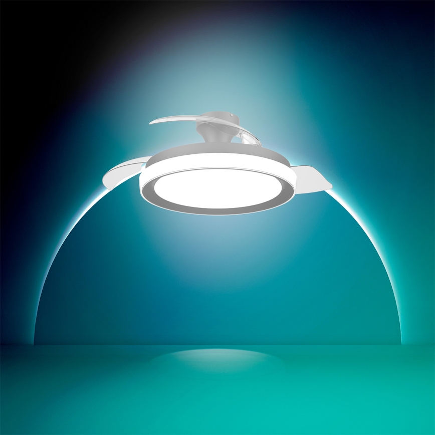 Philips - Dæmpbar LED-loftlampe med ventilator BLISS LED/35W/230V sort + fjernbetjening