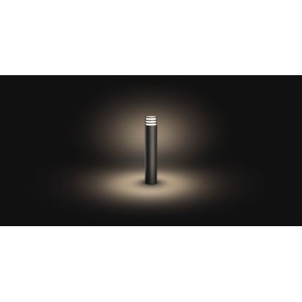 Philips - LED RGB Dæmpbar udendørslampe Hue LUCCA 1xE27/8,1W/230V 77 cm 1000-20000K IP44