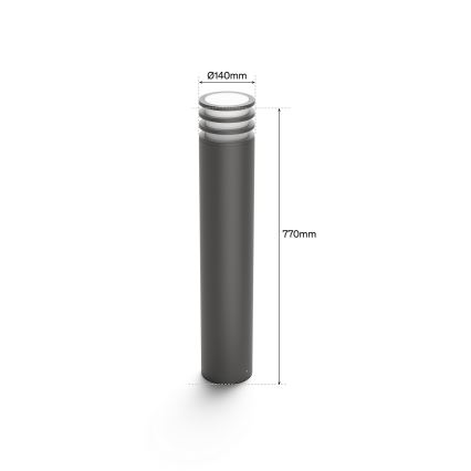 Philips - LED RGB Dæmpbar udendørslampe Hue LUCCA 1xE27/8,1W/230V 77 cm 1000-20000K IP44