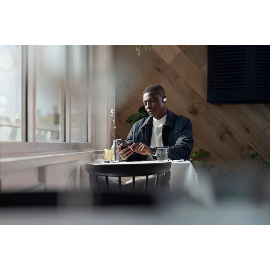 Philips Fidelio T1WT/00 - Trådløse høretelefoner IPX4 2x 60 mAh + 650 mAh sølvfarvet