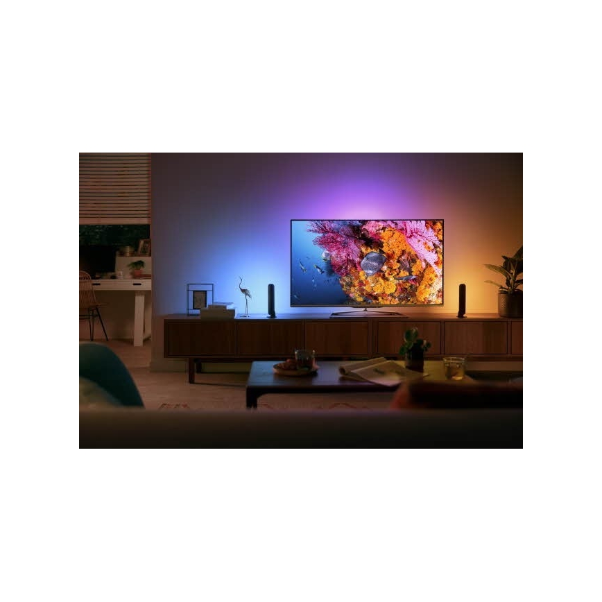 Philips - Udvidelsessæt LED RGB Bordlampe dæmpbar Hue PLAY LED/6W/230V sort