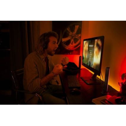 Philips - Udvidelsessæt LED RGB Bordlampe dæmpbar Hue PLAY LED/6W/230V sort