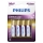 Philips FR6LB4A/10 - 4 stk. Lithiumbatteri AA LITHIUM ULTRA 1,5V