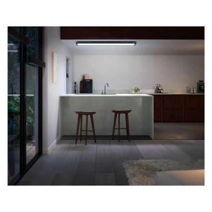 Philips - LED Dæmpbar Loftlampe Hue AURELLE LED/39W/230V 2200-6500K 120x30 cm sort