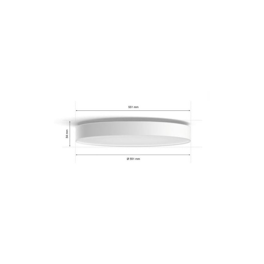 Philips - LED Dæmpbar loftlampe Hue LED/48W/230V 2200-6500K Ø 551 mm hvid + fjernbetjening