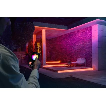 Philips - Dæmpbar RGBW udendørs LED-strip Hue FLUX 5m LED/30W/230V 2200-6500K IP67 + bevægelsessensor