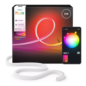Philips - Hue NEON dæmpbar RGBW udendørs LED-strip 5m LED/30W/230V 2200-6500K IP67