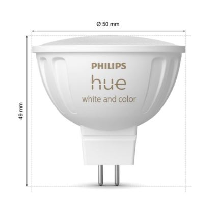 LED RGBW Dæmpbar pære Philips Hue White And Color Ambiance GU5,3/MR16/6,3W/12V 2000-6500K
