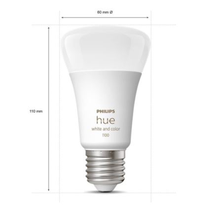 Startpakke Philips Hue WHITE AND COLOR AMBIANCE 3xE27/9W 2000-6500K + Hue Bridge og Dimmer Switch