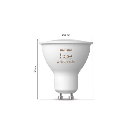 Startpakke Philips Hue WHITE AND COLOR AMBIANCE 3xGU10/4,2W/230V 2000-6500K + Hue Bridge og Dimmer Switch