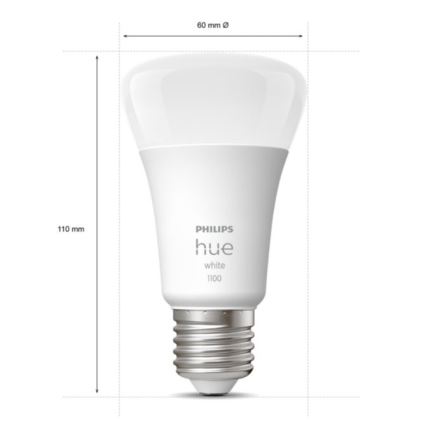 Philips Hue White Startpakke 2x E27/9,5W 2700K + Hue Bridge