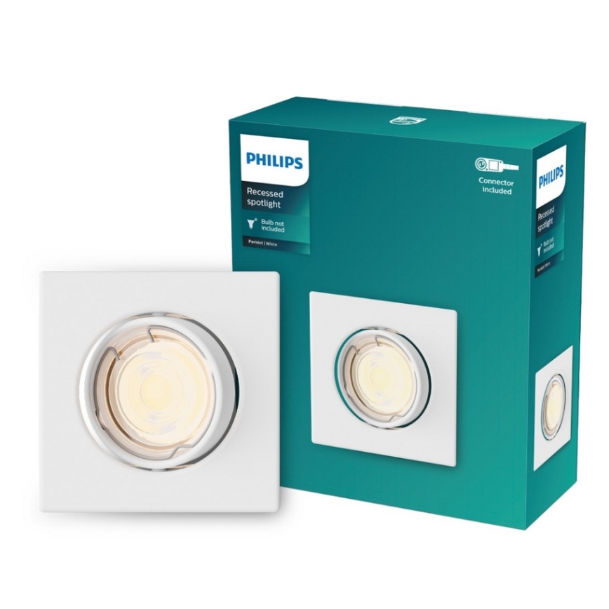Philips - Indbygningsspot PERIDOT 1xGU10/7W/230V hvid