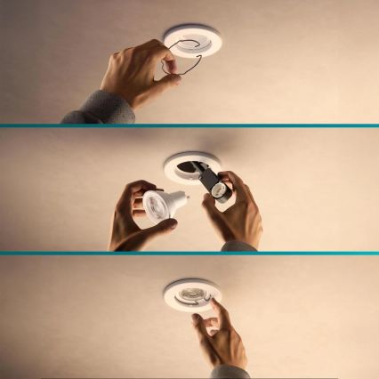 Philips - Indbygningsspot PERIDOT 1xGU10/7W/230V hvid