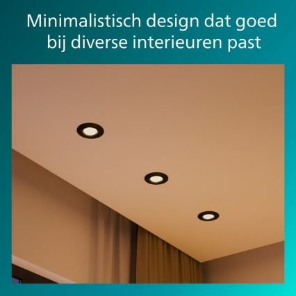 Philips - Indbygningsspot PERIDOT 1xGU10/7W/230V sort