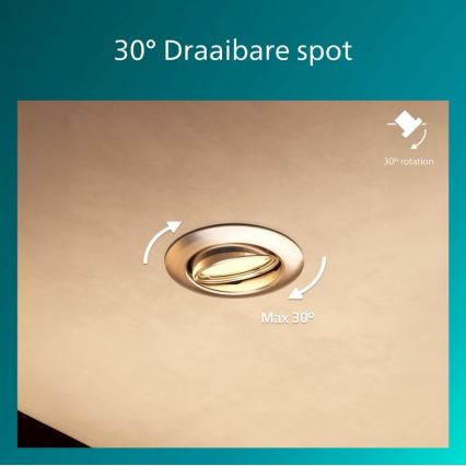 Philips - Indbygningsspot PERIDOT 1xGU10/7W/230V sølv