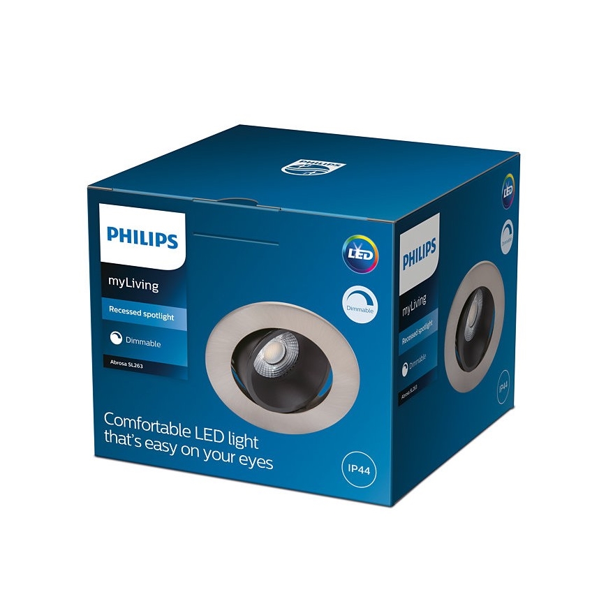 Philips - LED badeværelseslampe dæmpbar ABROSA 1xLED/9W/230V IP44