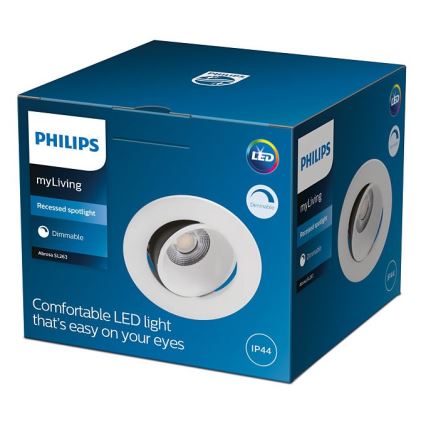 Philips - LED indbygningsspot til badeværelse dæmpbart ABROSA 1xLED/9W/230V IP44