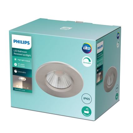 Philips - LED badeværelseslampe dæmpbar LED/5,5W/230V 2700K IP65