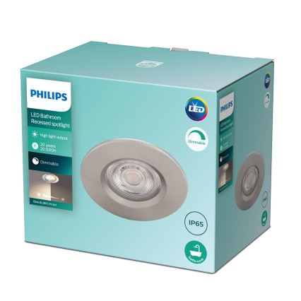 Philips - LED badeværelseslampe dæmpbar LED/5W/230V 2700K IP65