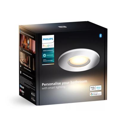 Philips - LED indbygningslampe til badeværelse dæmpbar Hue ADORE BATHROOM 1xGU10/4,2W/230V 2200-6500K IP44