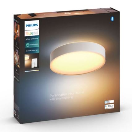 Philips - LED badeværelseslampe dæmpbar Hue DEVERE LED/19,2W/230V IP44 diam. 381 mm 2200-6500K + fjernbetjening