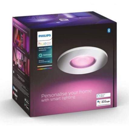 Philips - LED badeværelseslampe dæmpbar RGB-farver Hue XAMENTO 1xGU10/5,7W/230V IP44 2000-6500K