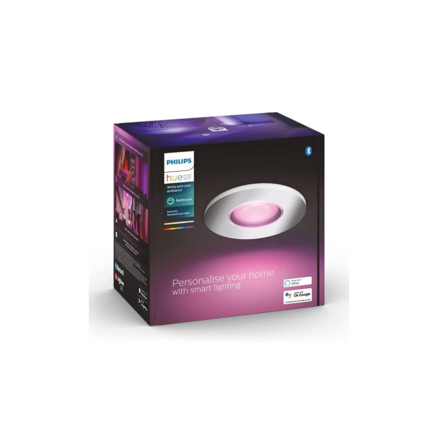 Philips - LED badeværelseslampe dæmpbar RGB-farver Hue XAMENTO 1xGU10/5,7W/230V IP44 2000-6500K