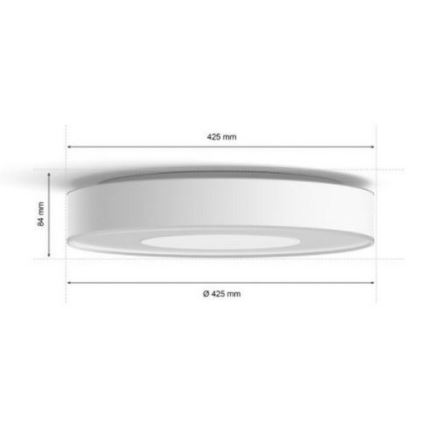 Philips - LED badeværelseslampe dæmpbar RGB-farver Hue XAMENTO LED/52,5W/230V IP44 diam. 425 mm 2000-6500K