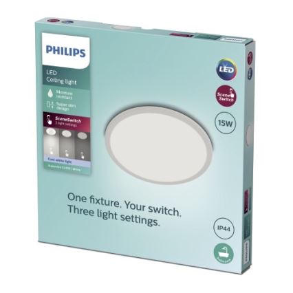 Philips - LED loftlampe til badeværelse dæmpbar SCENE SWITCH LED/15W/230V IP44 4000K