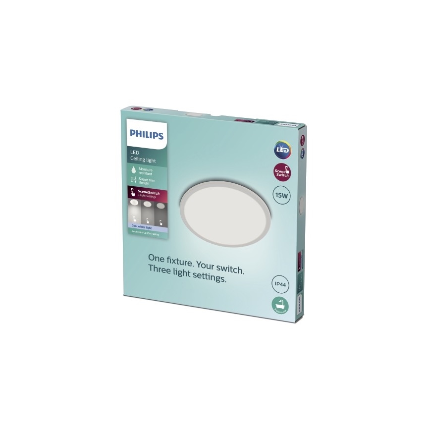 Philips - LED loftlampe til badeværelse dæmpbar SCENE SWITCH LED/15W/230V IP44 4000K