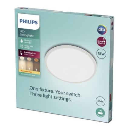 Philips - LED badeværelseslampe dæmpbar SCENE SWITCH LED/18W/230V IP44 2700K