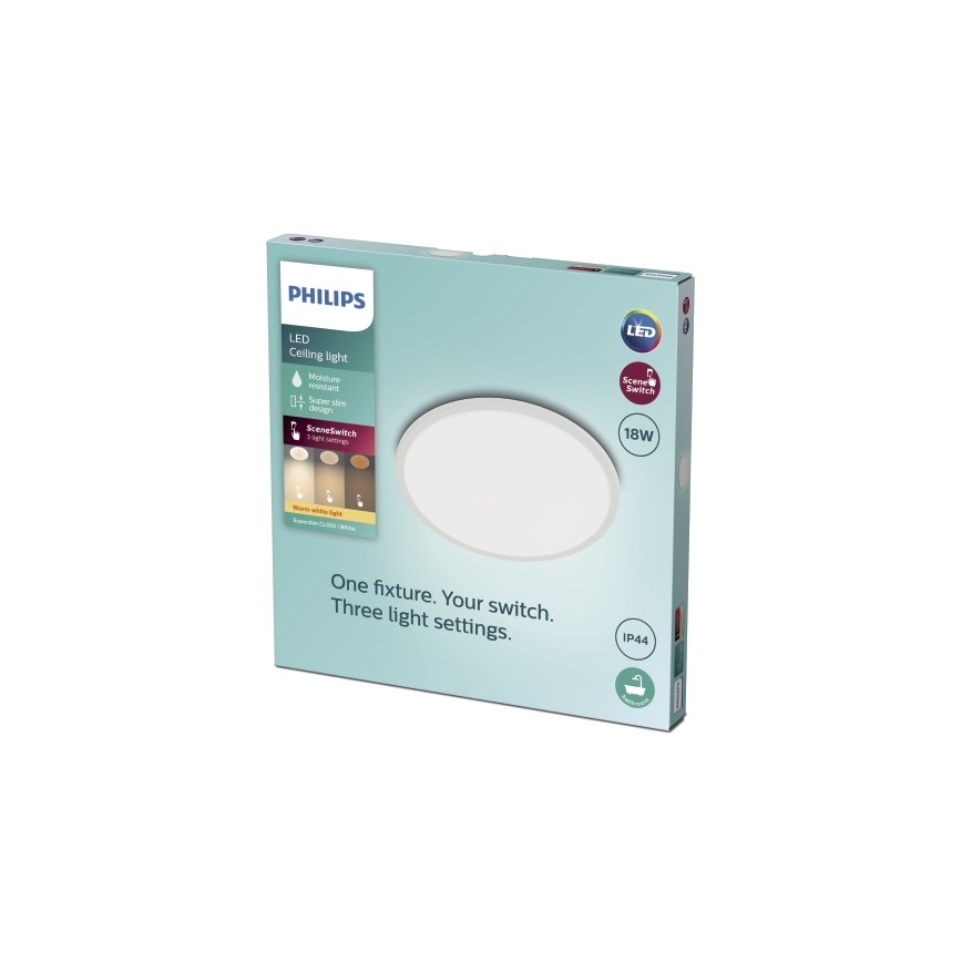Philips - LED badeværelseslampe dæmpbar SCENE SWITCH LED/18W/230V IP44 2700K