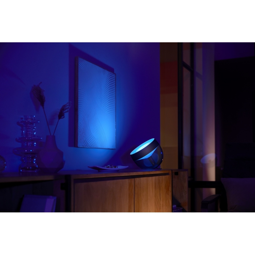 Philips - LED bordlampe dæmpbar RGB-farver Hue IRIS LED/8,2W/230V 2000-6500K sort
