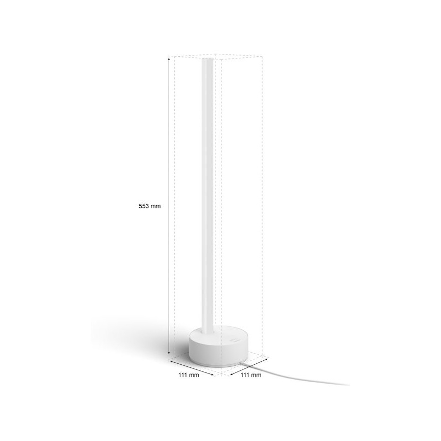 Philips - LED bordlampe dæmpbar RGB-farver Hue SIGNE LED/12W/230V 2000-6500K hvid