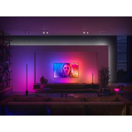 Philips - LED bordlampe dæmpbar RGB-farver Hue SIGNE LED/12W/230V 2000-6500K sort