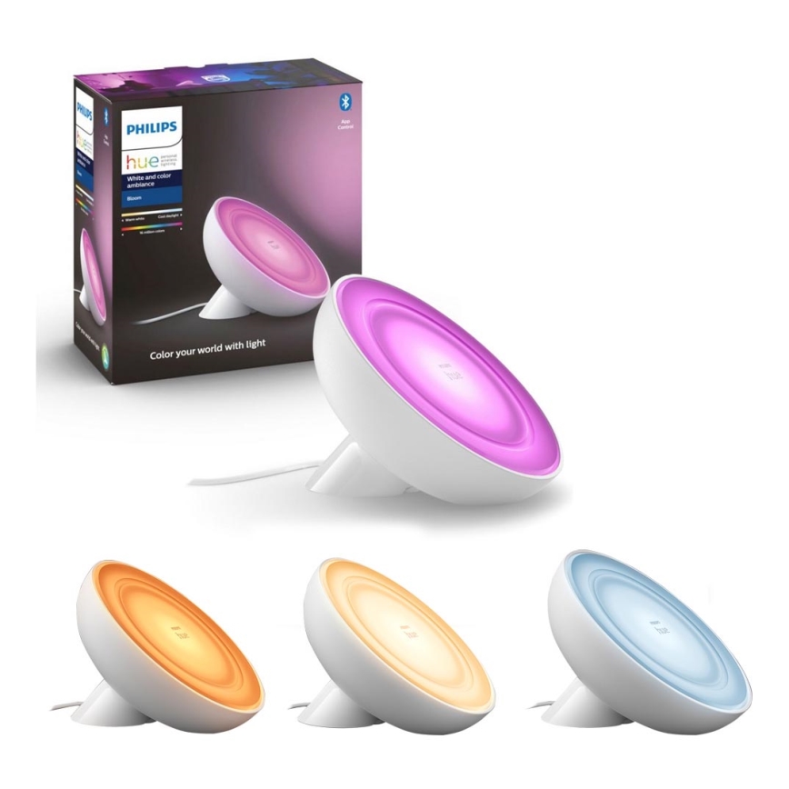 Philips - LED bordlampe dæmpbar RGB Hue BLOOM 1xLED/7,1W/230V