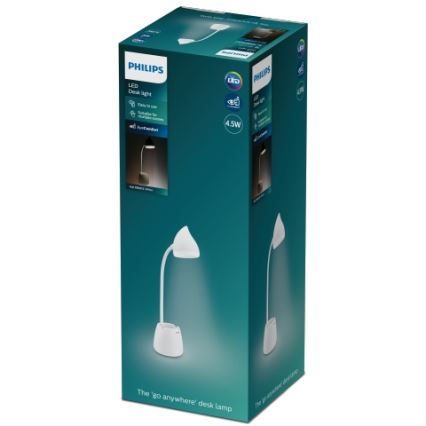 Philips - LED dæmpbar touch bordlampe HAT LED/4,5W/5V 1800 mAh 3000/4000/5700K CRI 90
