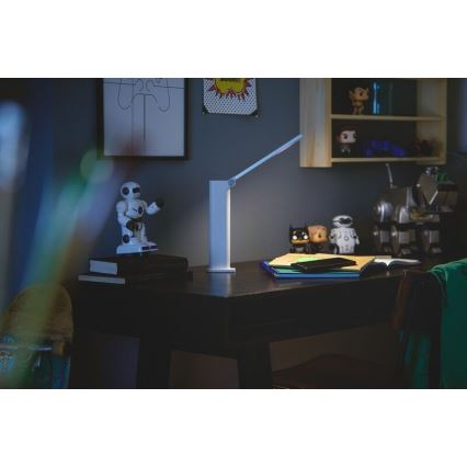 Philips - LED bordlampe m. touch-funktion dæmpbar AMBER LED/5W/5V 1800 mAh hvid