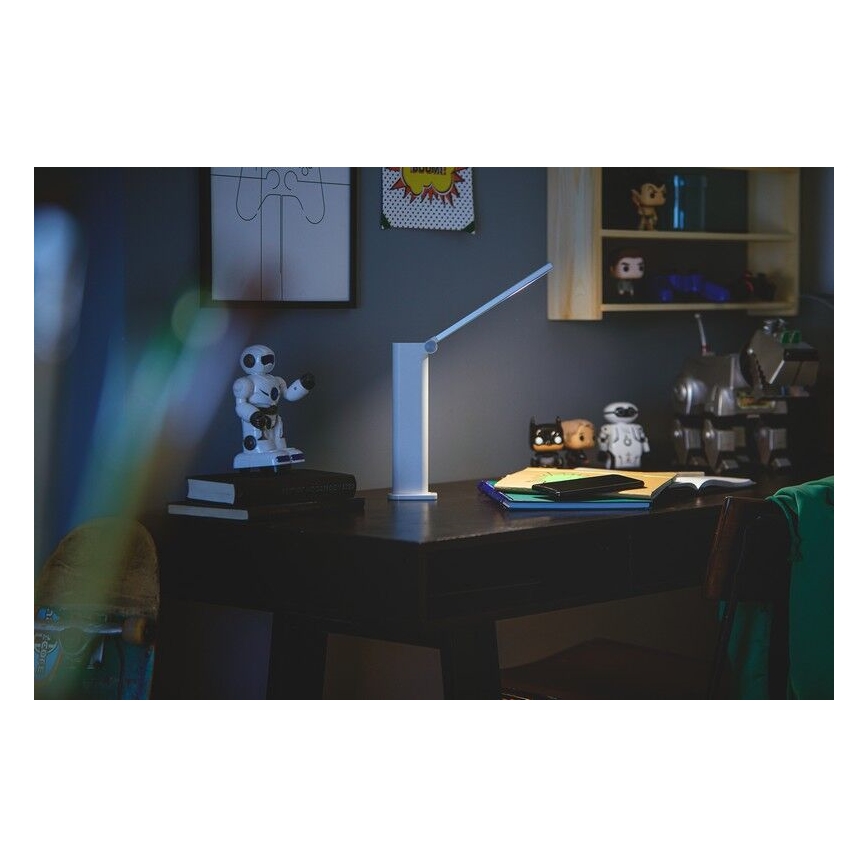 Philips - LED bordlampe m. touch-funktion dæmpbar AMBER LED/5W/5V 1800 mAh hvid